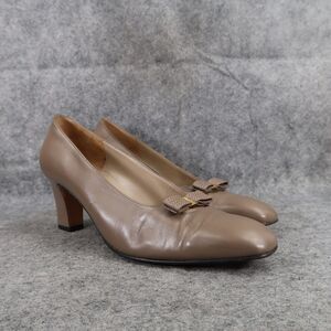 Salvatore Ferragamo Shoes Womens 9 Pumps Vara Bow Leather Fashion Classic Career